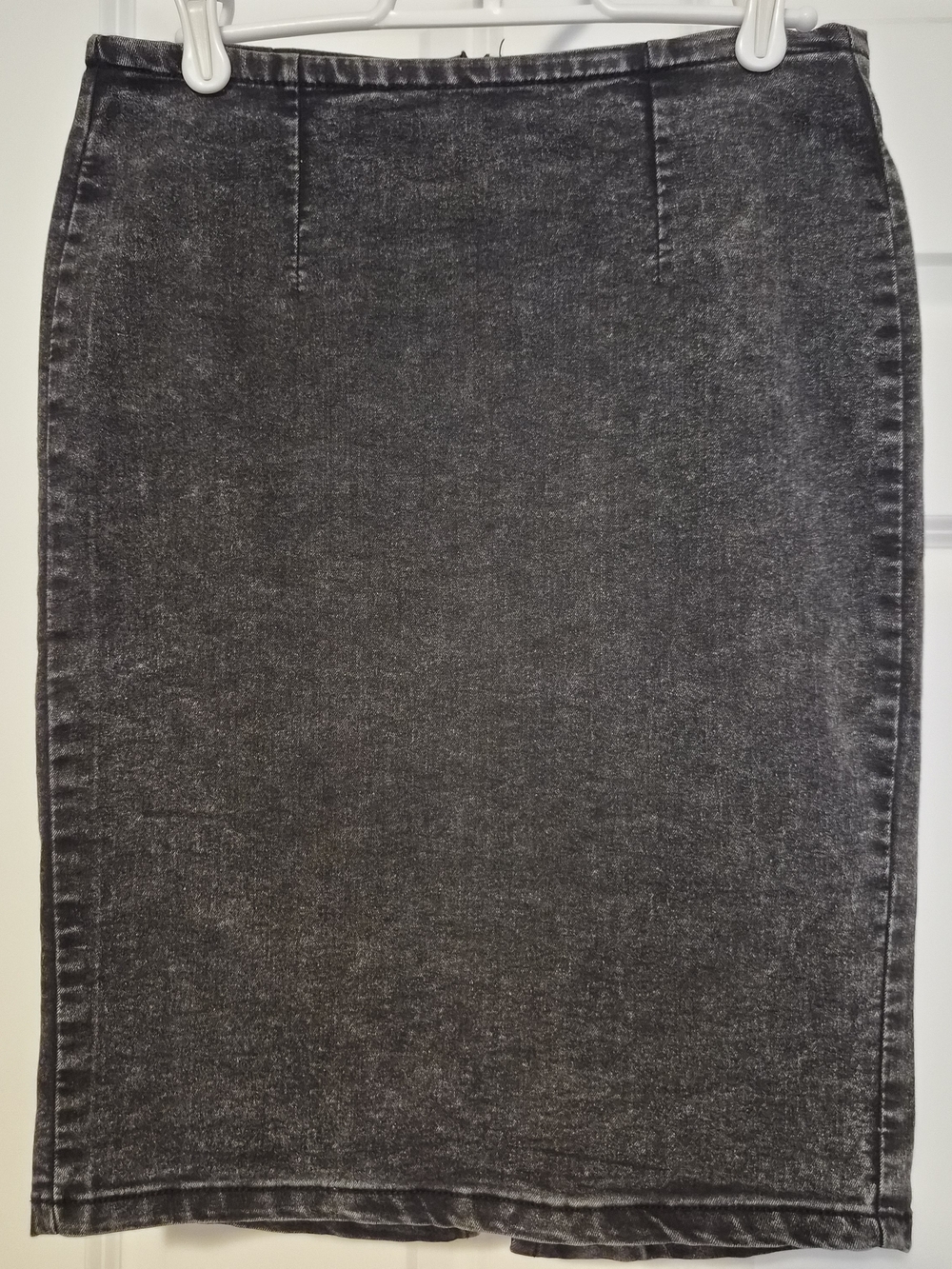 Cotton On Black Washed Denim Pencil Skirt